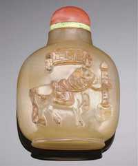 1780-1850 A chalcedony agate snuff bottle